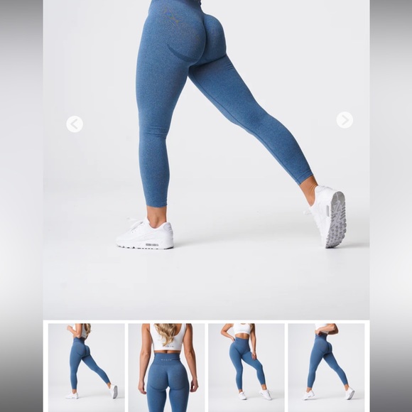 NVGTN Slate Blue Curve Seamless Leggings - Picture 1 of 5